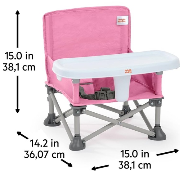 Bright Starts Pink Portable Booster Seat - Picture 2 of 2